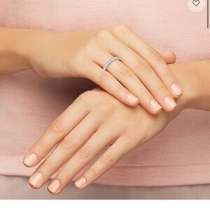 Swarovski Silver Band with Clear Pavé Crystals